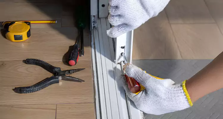 Backyard Sliding Door Track Repair in Sarasota Springs, FL